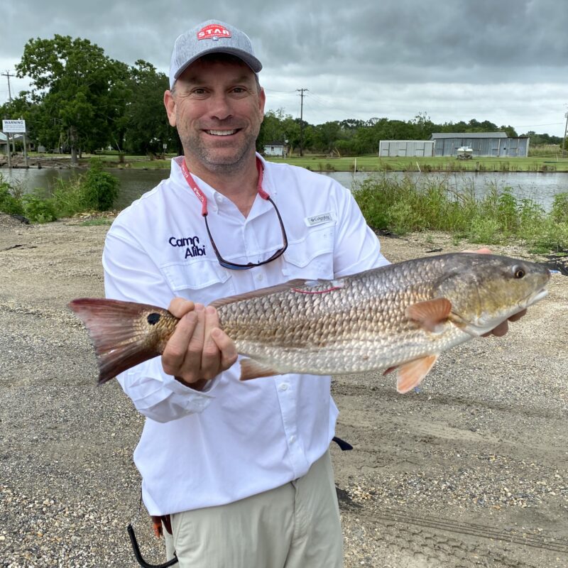 Stephen Babcock with tagged redfish